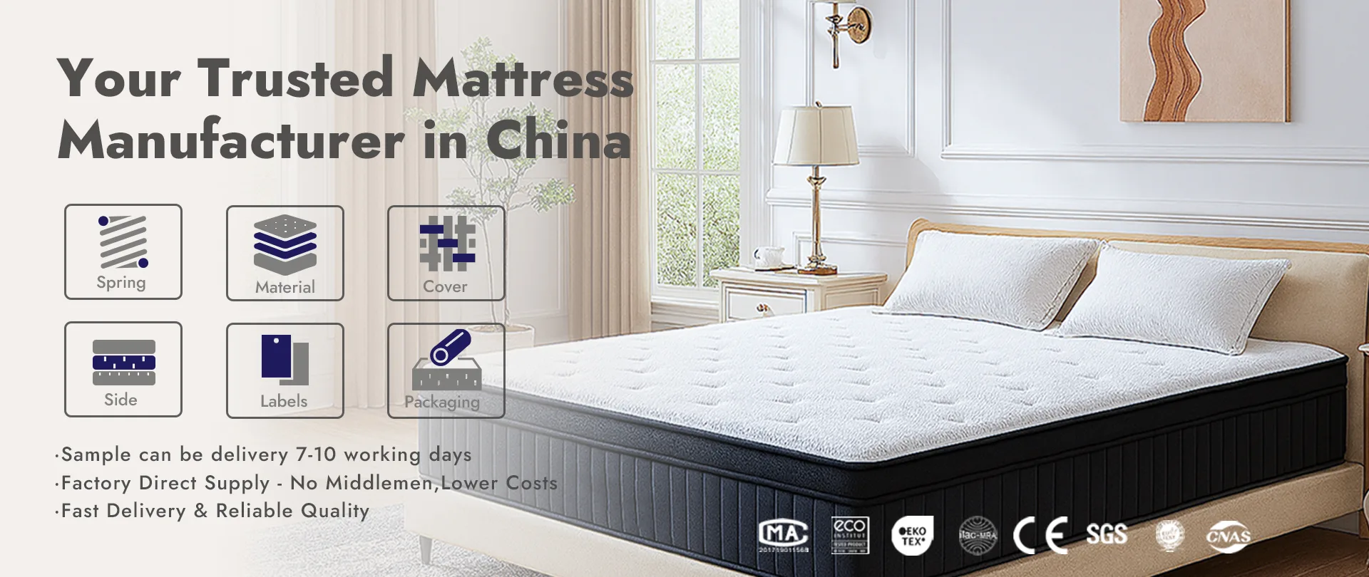 Custom mattress solutions from a professional manufacturer