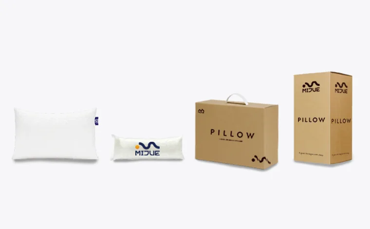 Custom pillow packaging with logo & branding from a trusted memory foam pillow manufacturer