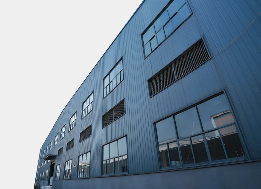 Front view of factory entrance