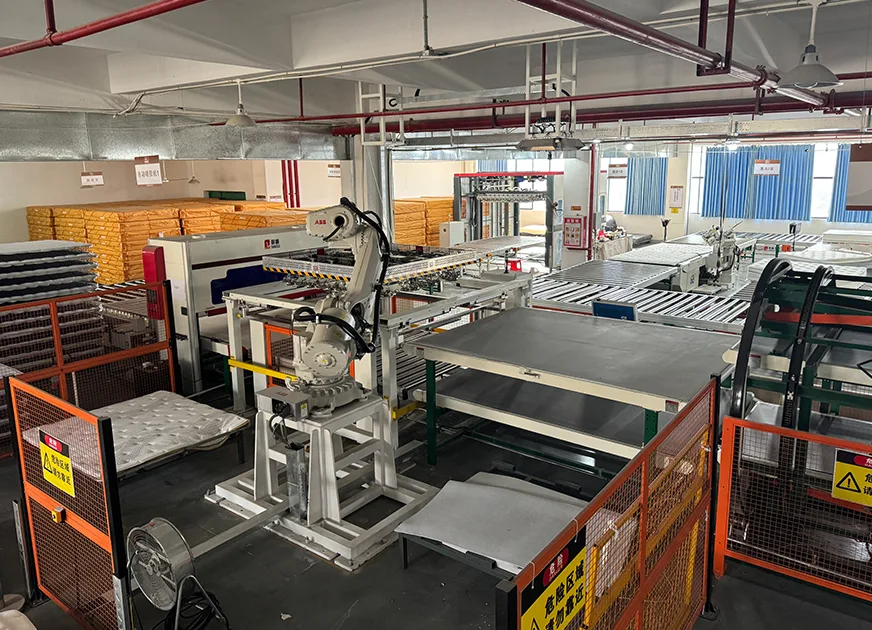 Automated machine for mattress production