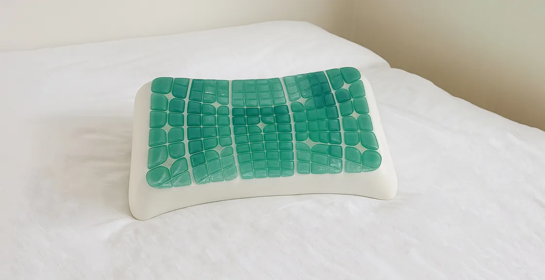 Memory foam pillow with cooling gel