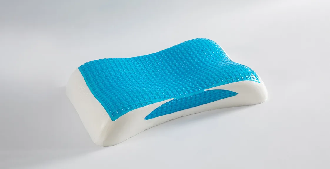 Blue gel memory foam pillows