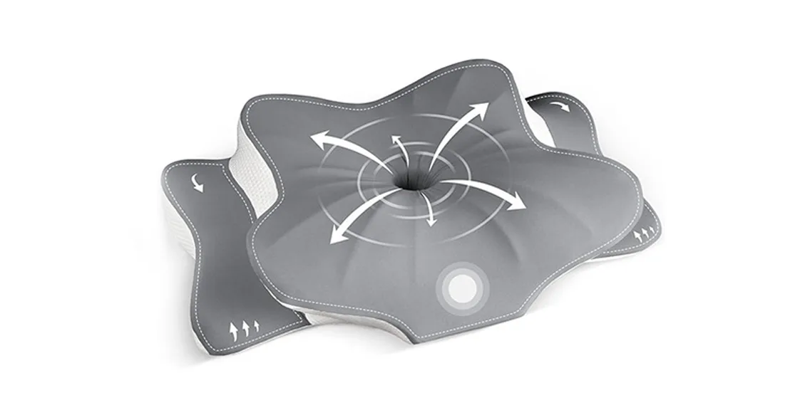 Contour memory foam grey pillow