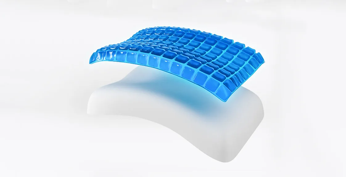 Cool gel memory foam pillow layers