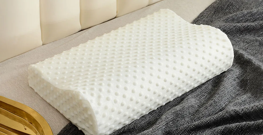 Memory foam pillow used as the article cover for a goose down vs memory foam pillow comparison