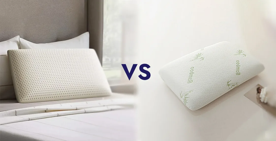 Latex vs memory foam pillow article cover