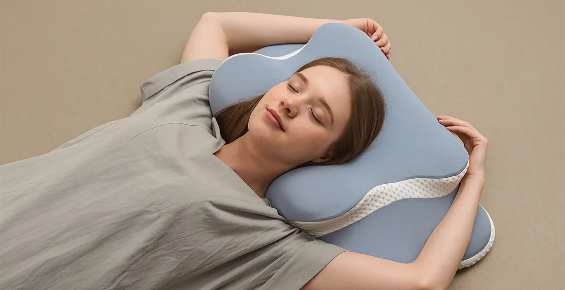 People sleep on a contour memory pillow