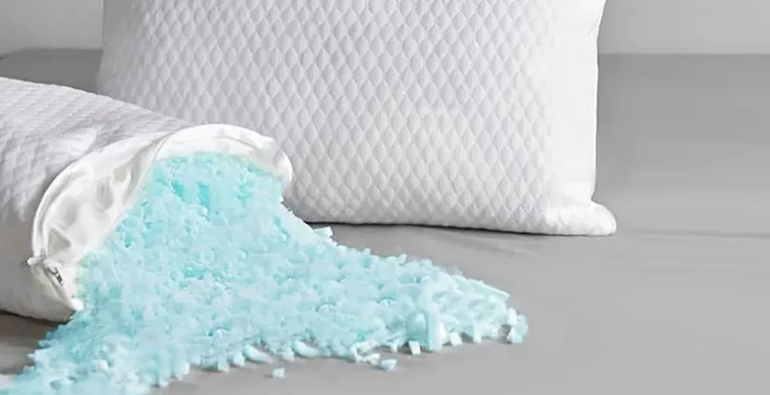 Shredded memory foam pillow side sleeper article cover