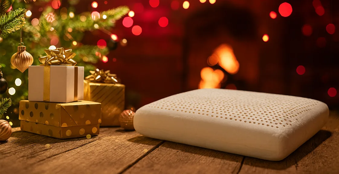 Merry christmas article cover with latex pillow as gift