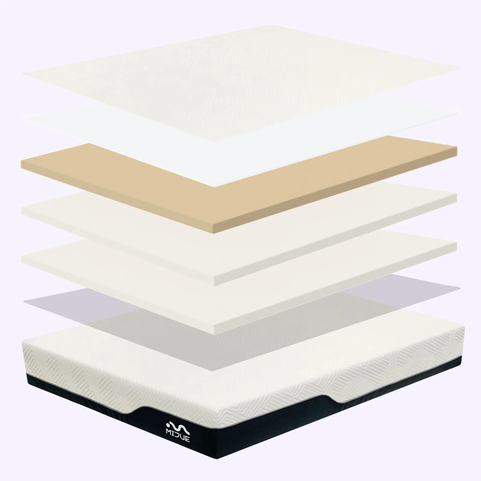 Luxe memory foam mattress layered structure with updated comfort layers