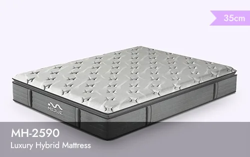 Mattress solution luxury hybrid mattress MH-2590 with thick comfort layers