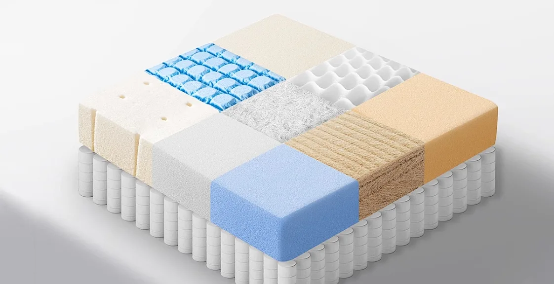 Mattress layer comparison between budget and premium models