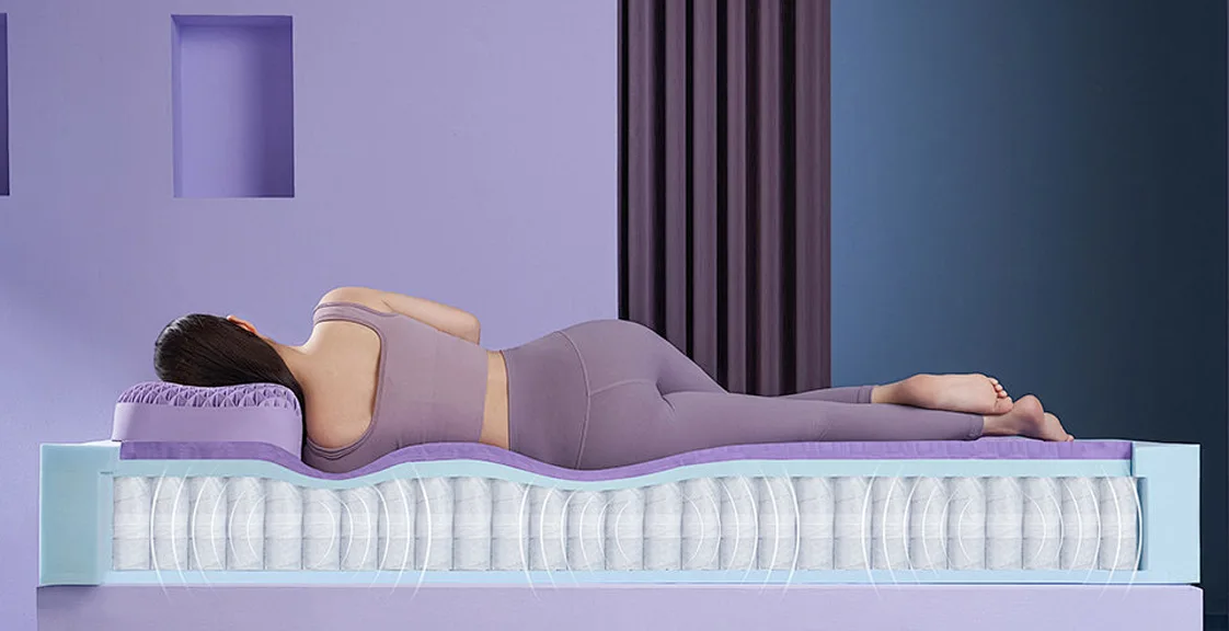 Side sleeper on mattress showing firm vs soft mattress support and pressure relief