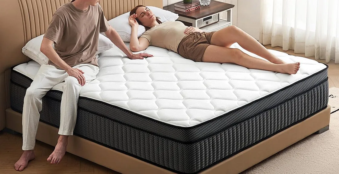 king size mattress on large bed
