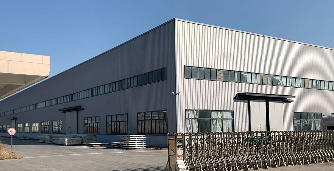 Exterior of mattress factory in China