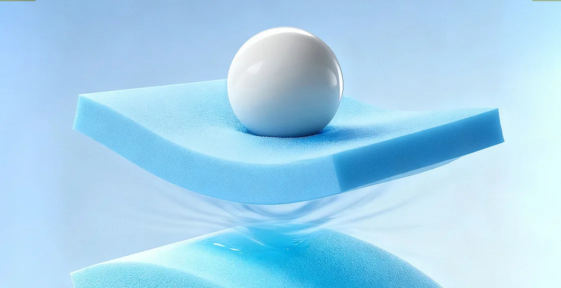 Mattress with cooling foam layer for better sleep.