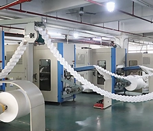 Pocket spring production machine in mattress factory